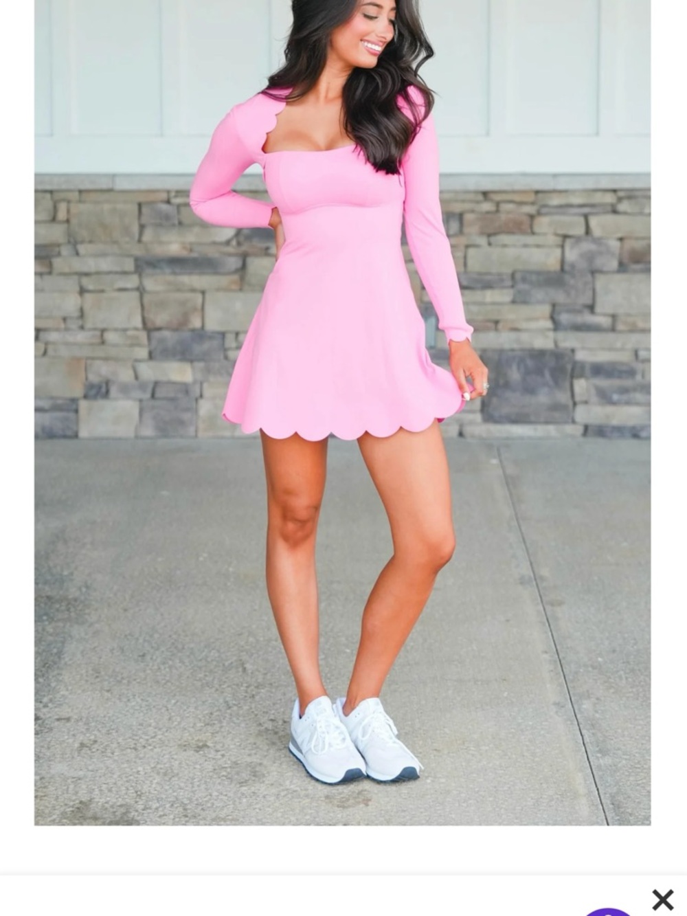 WISKII ACTIVE ENCHANTING SCALLOP A-LINE DRESS